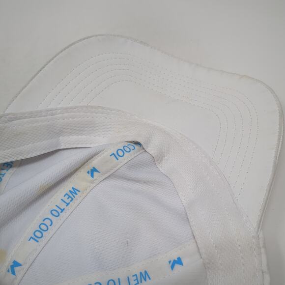 Mission Strapback Baseball Hat Solid White One Size Adjustable 6 Panel - Picture 8 of 9